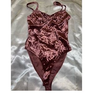 Forever 21 Velvet Bodysuit
